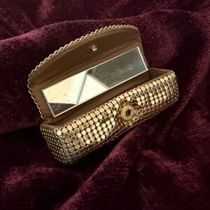 Gold Mesh Lipstick Case